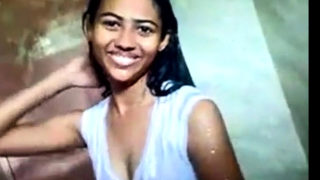 indian teen in shower with her bf