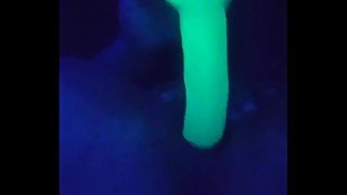 Glow in the dark dildo fun