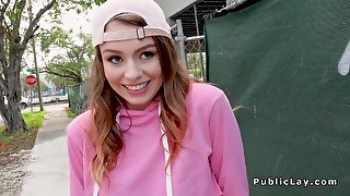 Teen With Cap Gets Facial In Public