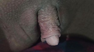 Have you ever seen such a big clit being jerked off?