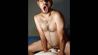 DRY HUMP Horny Guy Humps His Pillow and Cums Hard With Soft Cock