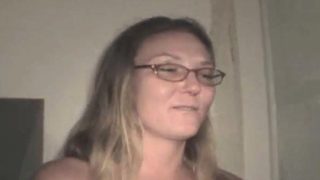 Older Blonde Crack Whore In Glasses Sucking Dick POV