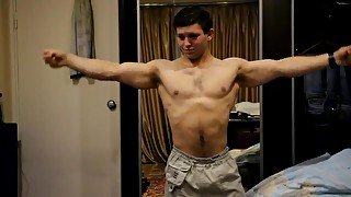 Shredded Sergey Poses Off