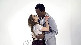 Petite Hungarian babe blows BBC till dirty facial