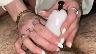 LATE NIGHT FUN***She’s making herself cum***: sounding handjob+touching herself+riding= I CUM HARD