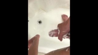 Soapy teen Jerks Off in Shower