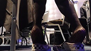 Girlfriend Vans Stockings Shoeplay 1