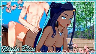 Nessa gets fucked doggystyle and filled with cum (Pokemon Hentai)