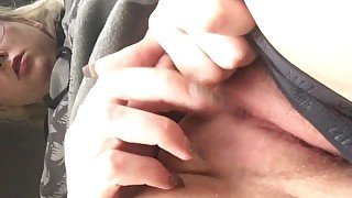 Cum with me in the car (close up slightly ruined orgasm)