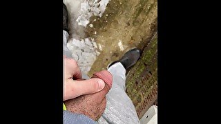 Eddie De Luca Pissing In Driveway