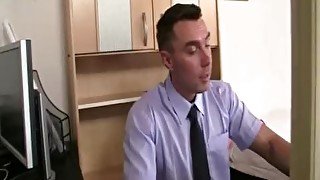 She pleases two dicks at job interview