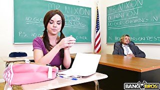 Dirty college girl Dillion Harper needs a way to pass the test