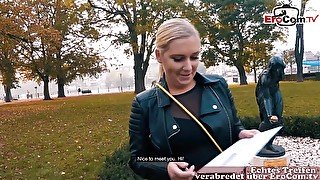 German Student bitch at real public pick up EroCom Date POV