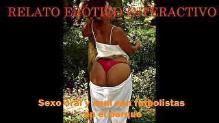 Audio ASMR - Sexo oral y anal en el parque con futbolistas - Parte II