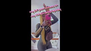 Beautify ebony girl getting dicked down while busy with tiktok