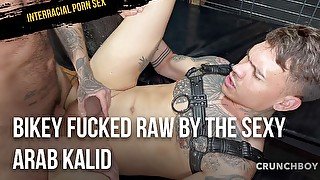 Bikey fucked raw by the sexy Arab Kalid