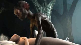 Foxy 3D babe gets fucked in the woods by Gollum