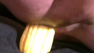 deep anal fuck with a big yellow squash