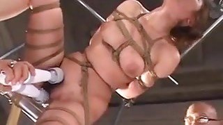 Delicious Asian Gal Has Her Pussy Stimulated During Bondage