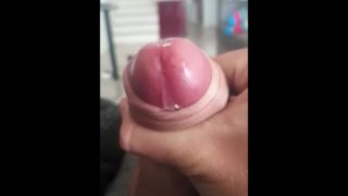 Milking Precum from my delicious cock