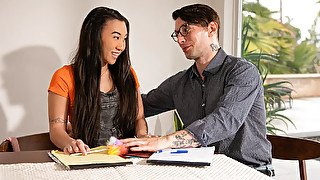 Kimmy Kimm & Celtic Iron in student 18+ Sucks The Tutor