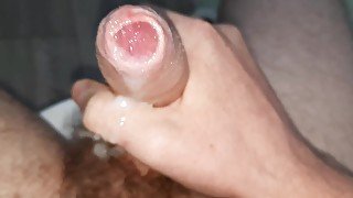 Big load of spunk from my thick uncut cock / Scally chav bathroom fun!