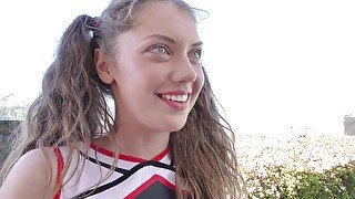 Cheerleader Elena Koshka gets cocked eyed after having multiple orgasms - BANG!