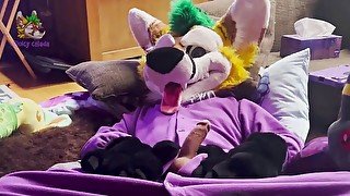 Fursuiter in a kigu masturbating