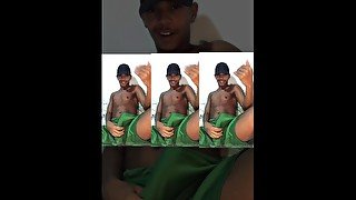 Horny sexy hot black boy with a huge cock