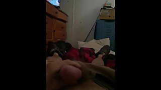 Sissy  teasing his cock