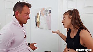 Lucky man enjoys fucking wife Emily Right and lover Gia Derza