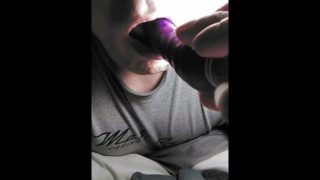 Femboy Sucking Off A Dildo 