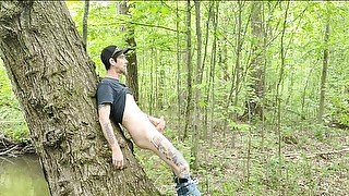 Hiking turns into full strip down stroke session