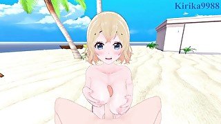 Nanami and I have intense sex on the beach. - Rent-A-Girlfriend Hentai