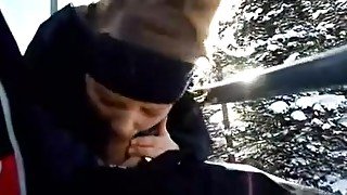 Another blowjob on the ski slopes