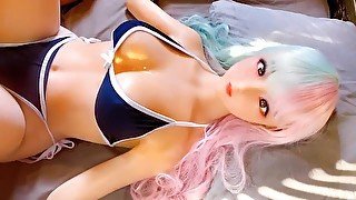 【ラブドール】ビキニスクール水着着衣セックス