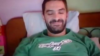 Greek man with big cock cums on cam