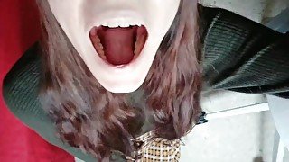 Giantess finds tiny swallows it and talks to it in her stomach (Burp) (Vore) (Preview)