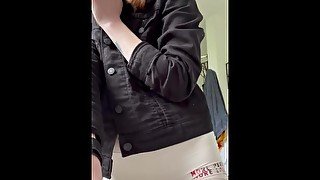 Trucker Jacket Striptease - Watch me get undressed on OF 😉