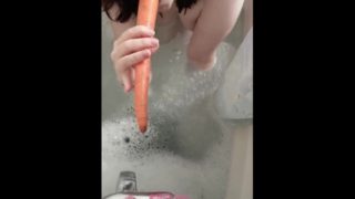 Sucking on vegetables to improve my gag reflex