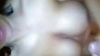 Massive cumshot on my big tits