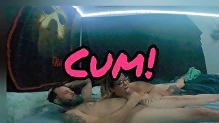 Penny Pupils rides me like a Harley, sucks on my nipples then swallow my Cum!!