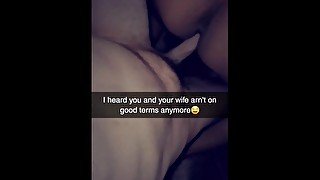 Cheating Snapchat creampie video sent to husband leaked by hot young milf with big ass and hot pussy