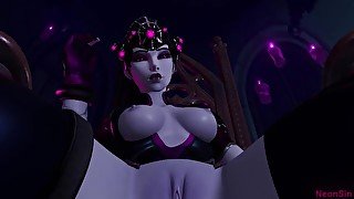 Licking the Widowmaker's pussy on Halloween