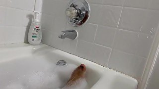 Feet bubble bath