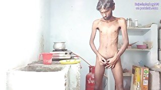 Rajeshplayboy993 cooking curry part 3, showing ass, fingering ass hole, masturbating cock & cumming