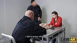 Teen doesnt know where security officer have taken her but she gets fucked