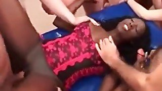 Super Sexy Ebony Slut Gets Her Wet Twat Banged Hard While