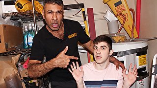 Young boy filmed in amateur scenes putting hard inches in his tight holes
