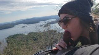 ON TOP OF THE WORLD: Taking His Dick to Heaven with a Blowjob on a Mountain